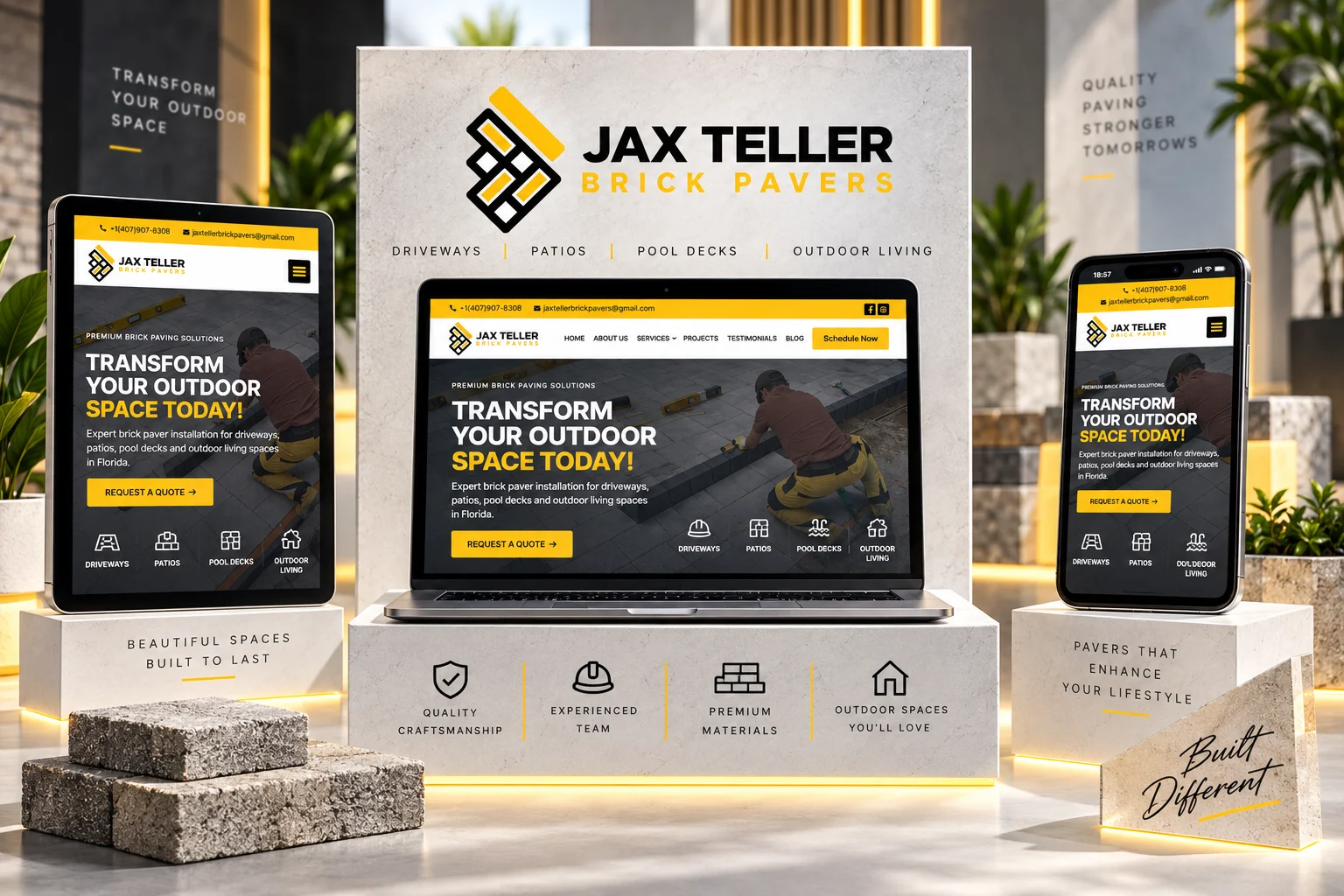 Apresentação visual do projeto Jax Teller Brick Pavers