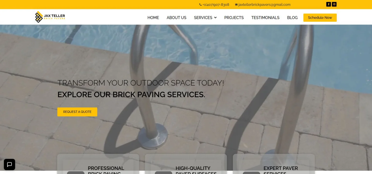 Captura do site de jax teller brick pavers