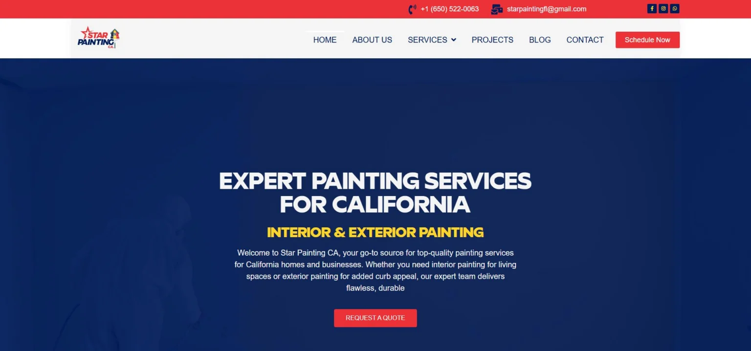 Captura do site de star painting ca