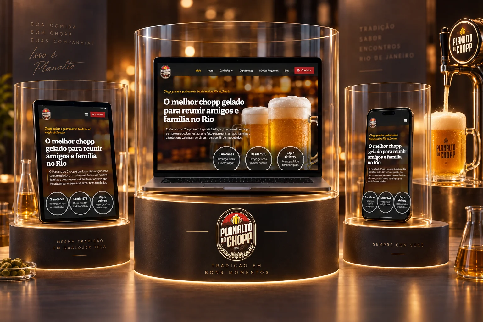 Apresentação visual do projeto Planalto do Chopp