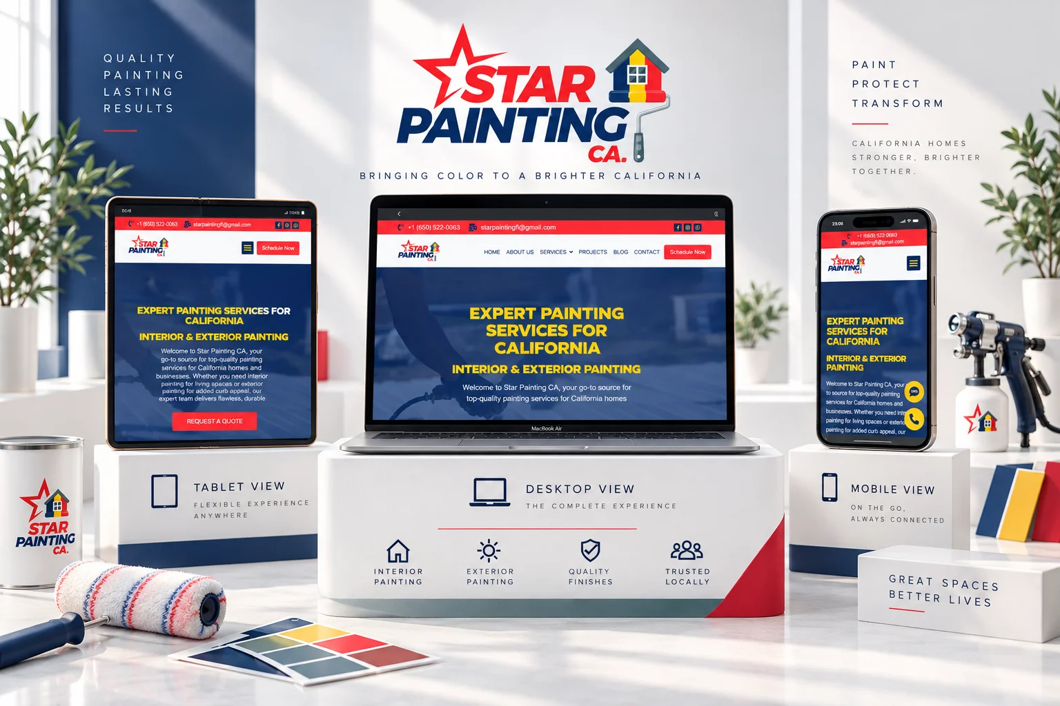 Apresentação visual do projeto Star Painting CA